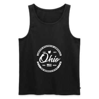 Ohio - Männer Premium Bio Tank Top - Schwarz - Vorne - Michal (187cm)