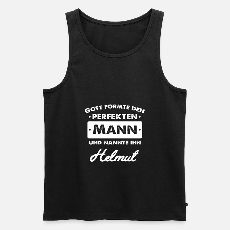 Helmut - Männer Premium Bio Tank Top - Schwarz