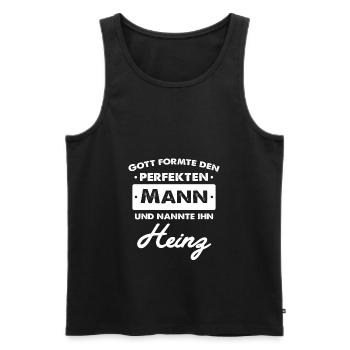 Heinz - Men's Premium Organic Tank Top - black - Front - AI Model Male 178 light (178cm)