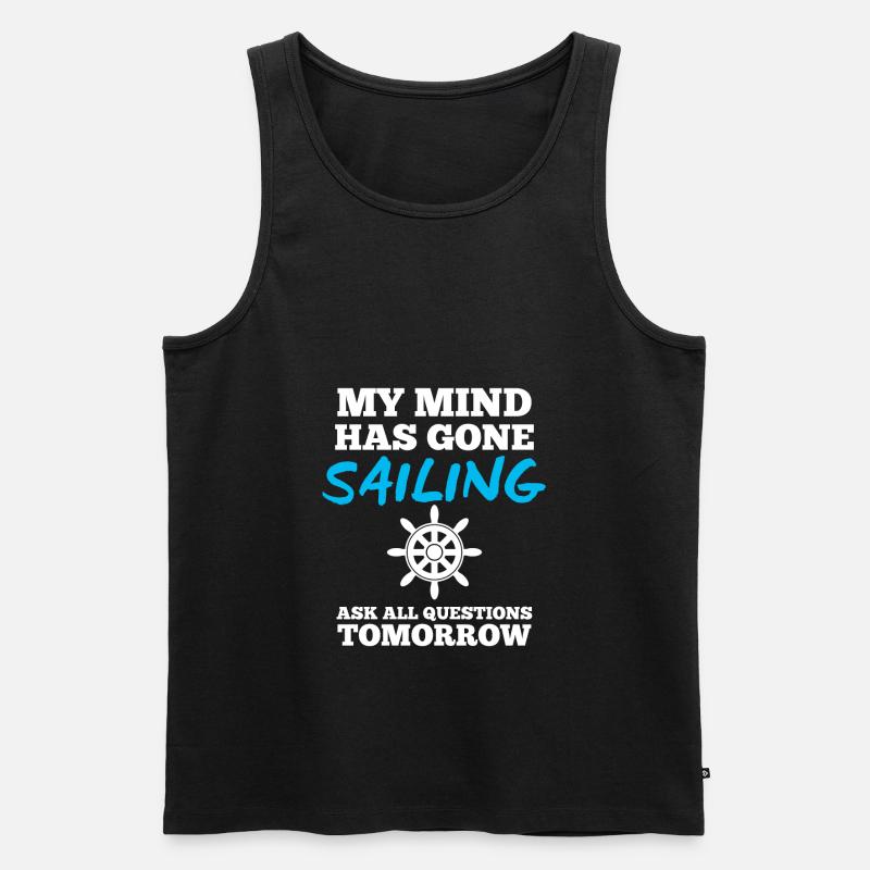 Segeln Captain - Männer Premium Bio Tank Top - Schwarz