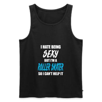 Rollschuhlaufen - Männer Premium Bio Tank Top - Schwarz - Vorne - Michal (187cm)