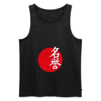 Honor Japanese art - Men's Premium Organic Tank Top - black - Front - AI Model Male 178 light (178cm)