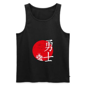 Guerriers Art japonais - Débardeur bio Premium Homme - noir - Devant - AI Model Male 178 light (178cm)