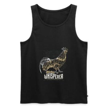 Chicken whisperer chicken - Men's Premium Organic Tank Top - black - Front - AI Model Male 178 light (178cm)
