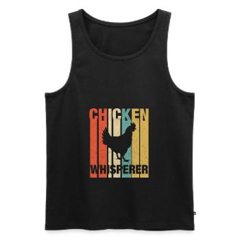 Chicken whisperer chicken - Men's Premium Organic Tank Top - black - Front - AI Model Male 178 light (178cm)