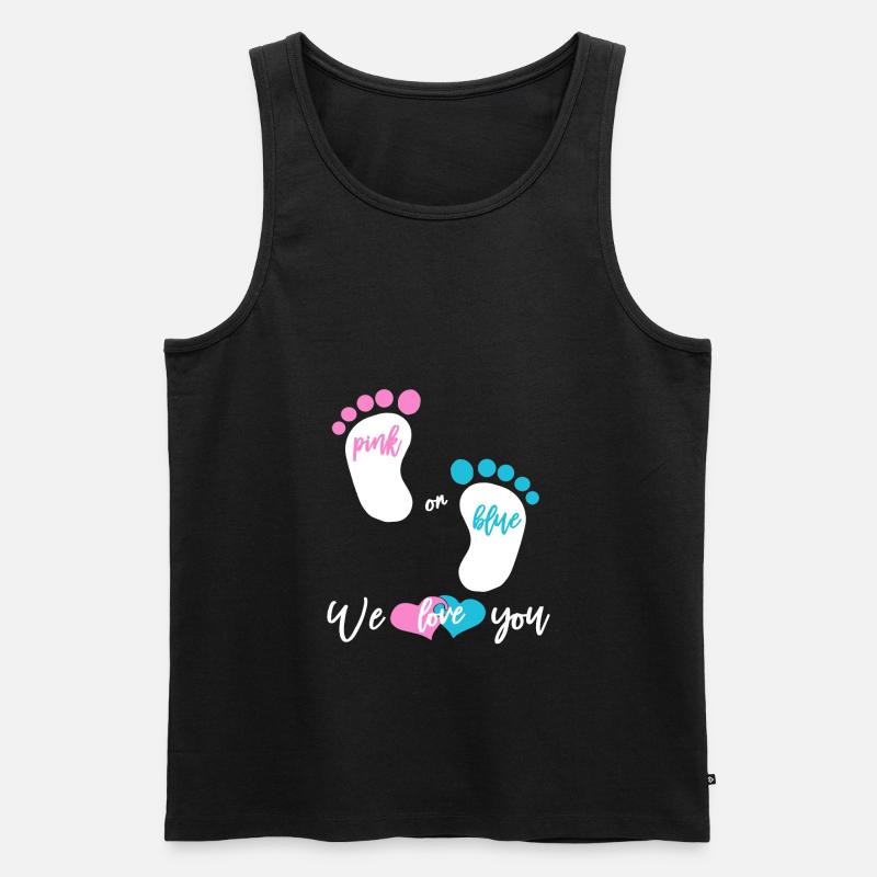 Babyparty Mädchen oder Junge - Männer Premium Bio Tank Top - Schwarz