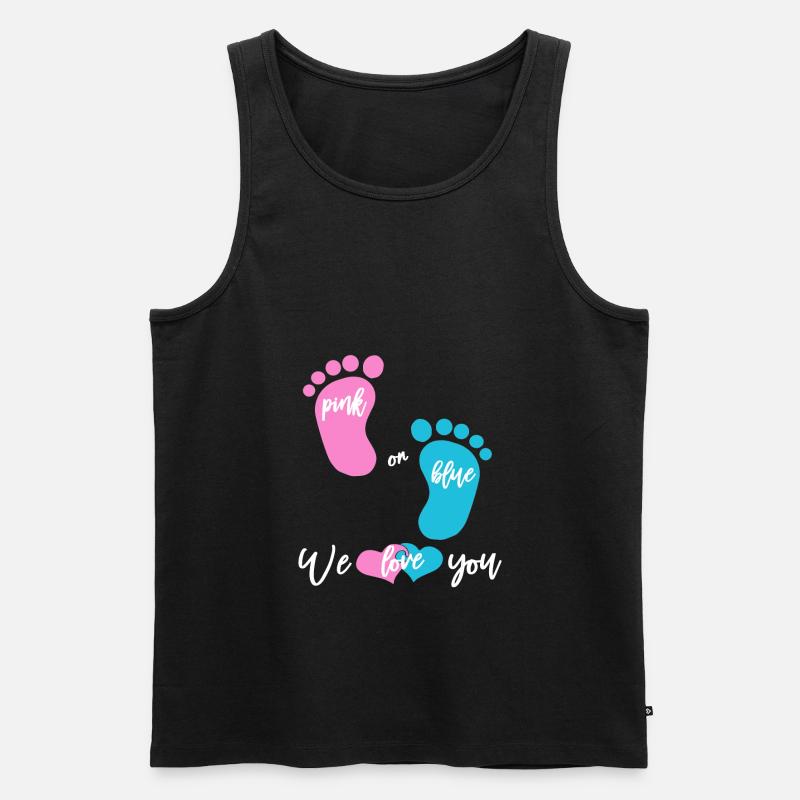 Babyparty Mädchen oder Junge - Männer Premium Bio Tank Top - Schwarz
