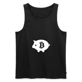 Bitcoin - Débardeur bio Premium Homme - noir - Devant - Michal (187cm)