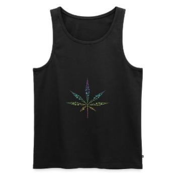 Cannabis Hanf - Männer Premium Bio Tank Top - Schwarz - Vorne - AI Model Male 178 light (178cm)