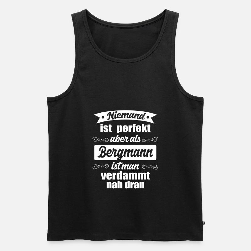 Bergmann - Männer Premium Bio Tank Top - Schwarz