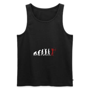 Bogenschießen Evolution - Männer Premium Bio Tank Top - Schwarz - Vorne - AI Model Male 178 light (178cm)