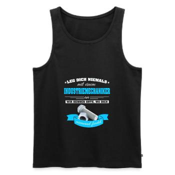 Industrial mechanic - Men's Premium Organic Tank Top - black - Front - Michal (187cm)