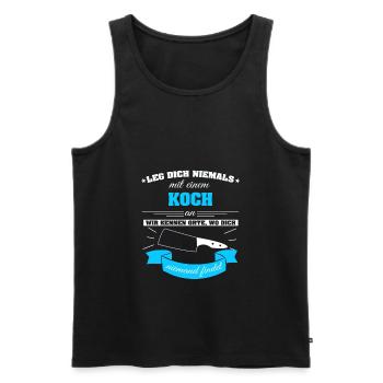 Koch kochen - Männer Premium Bio Tank Top - Schwarz - Vorne - Michal (187cm)