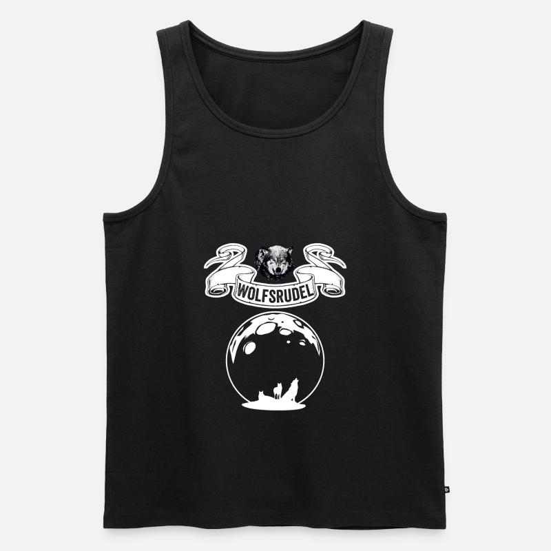 Wolfsrudel - Männer Premium Bio Tank Top - Schwarz