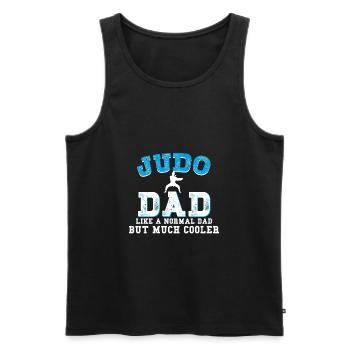 Judo Dad papa papa - Débardeur bio Premium Homme - noir - Devant - AI Model Male 178 light (178cm)
