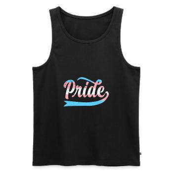 LGBT Rainbow Transgender Pride - Débardeur bio Premium Homme - noir - Devant - Michal (187cm)