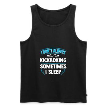 Kickboxing Kickboxing - Men's Premium Organic Tank Top - black - Front - AI Model Male 178 light (178cm)