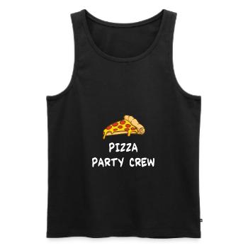 Pizza Salami Cheese Margherita Pizzeria Gift - Men's Premium Organic Tank Top - black - Front - Michal (187cm)