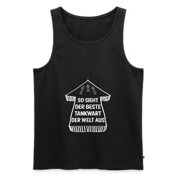 Tankwart Benzin Diesel Tanken Tankstelle Geschenk - Männer Premium Bio Tank Top - Schwarz - Vorne - AI Model Male 178 light (178cm)