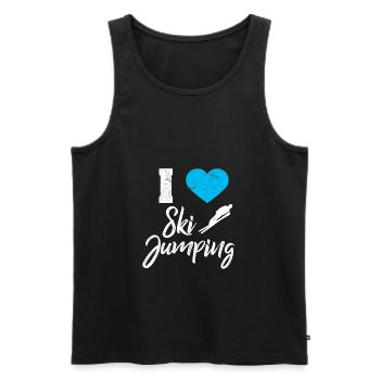 Ski Jumping Ski Jumper Ski Jumping Gift - Men's Premium Organic Tank Top - black - Front - Michal (187cm)