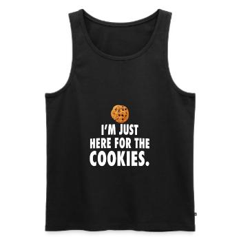 Cookie Backen Cadeau de Noël - Débardeur bio Premium Homme - noir - Devant - Michal (187cm)