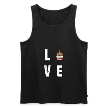 Cake Tart Tart Baking Baker Pastry Cake - Men's Premium Organic Tank Top - black - Front - AI Model Male 178 light (178cm)