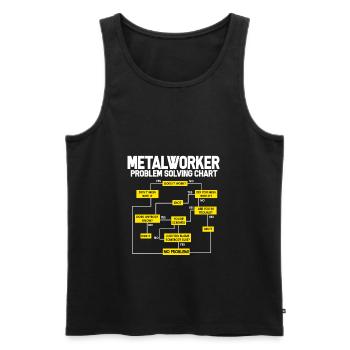 Metallbauer Metaller Metall Schweißen Schlosser - Männer Premium Bio Tank Top - Schwarz - Vorne - AI Model Male 178 light (178cm)