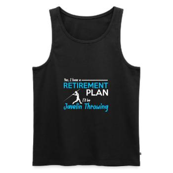 Javelin Throwing Javelin Throwing - Men's Premium Organic Tank Top - black - Front - AI Model Male 178 light (178cm)