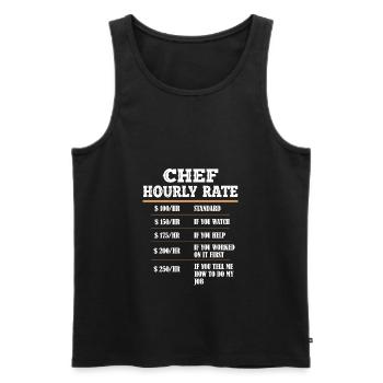 Koch Kochen Chef Chefkoch Küchenchef Köchin Küche - Männer Premium Bio Tank Top - Schwarz - Vorne - Michal (187cm)