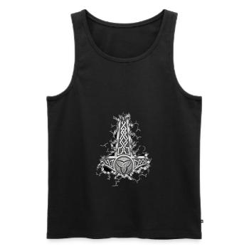Viking Viking Valhalla Odin Thor Nordmann Skal - Débardeur bio Premium Homme - noir - Devant - AI Model Male 178 light (178cm)