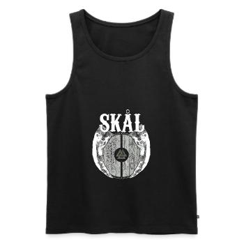 Viking Viking Valhalla Odin Thor Nordmann Skal - Débardeur bio Premium Homme - noir - Devant - AI Model Male 178 light (178cm)