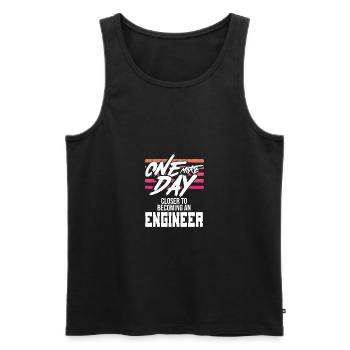 Engineer Gift One Day Closer to Becoming an - Men's Premium Organic Tank Top - black - Front - AI Model Male 178 light (178cm)