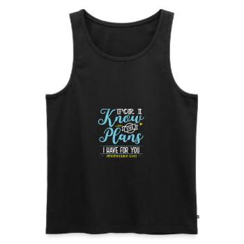 Christianity Know Plans I Have for You Jeremiah - Men's Premium Organic Tank Top - black - Front - AI Model Male 178 light (178cm)