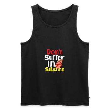 Anti Mobbing Geschenk Leiden Sie nicht im Stillen Anti - Männer Premium Bio Tank Top - Schwarz - Vorne - AI Model Male 178 light (178cm)