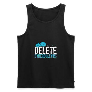 Anti Bullying Gift Delete Cyberbullying Gift - Men's Premium Organic Tank Top - black - Front - AI Model Male 178 light (178cm)