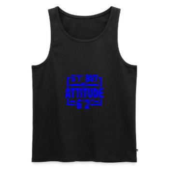 Short Person Gifts 5ft 1in Attitude 6ft 2in - Men's Premium Organic Tank Top - black - Front - Michal (187cm)