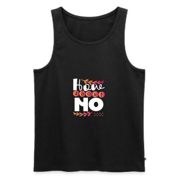 Sarcastic Gift How About No Sarcam Gift - Men's Premium Organic Tank Top - black - Front - AI Model Male 178 light (178cm)