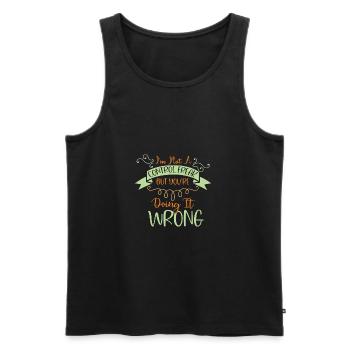 Sarcastic Gift Not a Control Freak You're Doing - Men's Premium Organic Tank Top - black - Front - AI Model Male 178 light (178cm)
