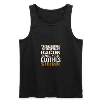 Bacon Lover Gift Warning Bacon Make Clothes - Débardeur bio Premium Homme - noir - Devant - AI Model Male 178 light (178cm)