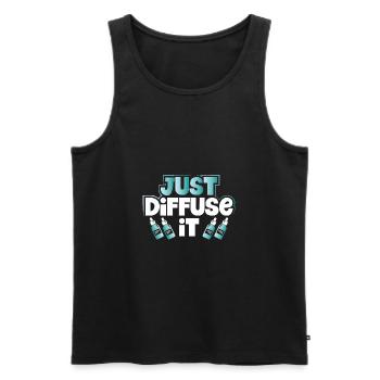 Essential Oil Gift Just Diffuse It Essential Oils - Men's Premium Organic Tank Top - black - Front - AI Model Male 178 light (178cm)