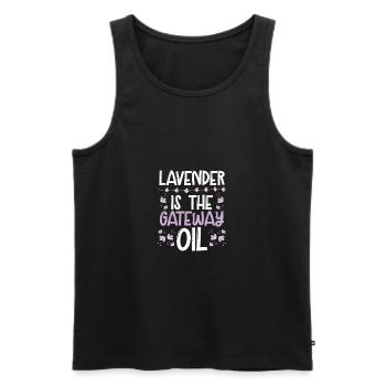 Ätherische Öle Praktiker Geschenk Lavendel Die - Männer Premium Bio Tank Top - Schwarz - Vorne - Michal (187cm)