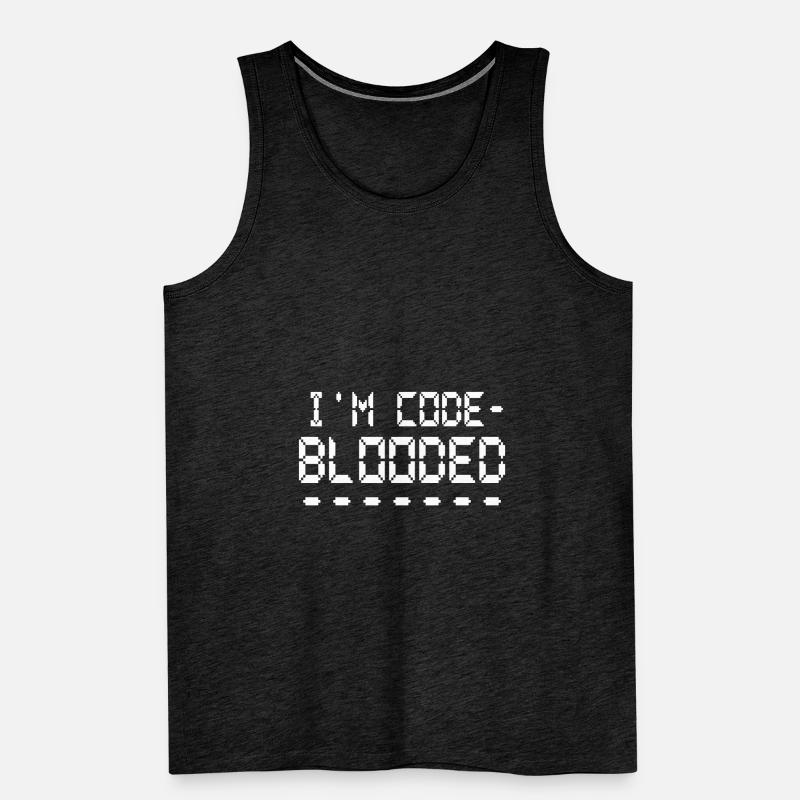 Computer Programming I'm Code Blooded Programmer Men's Premium Organic Tank Top