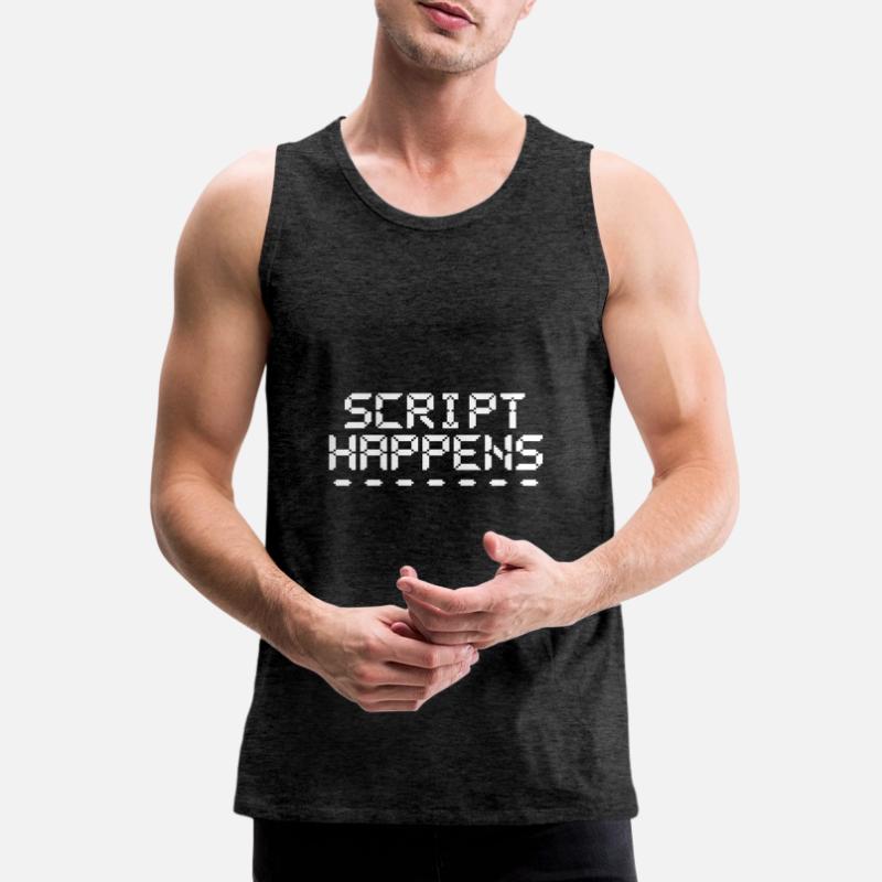 Computerprogrammierskript passiert Programmierer Männer Premium Bio Tank Top