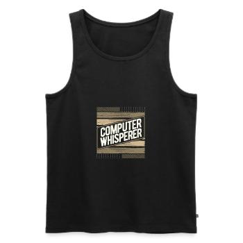 Computerflüsterer Geschenkcomputer Geschenkcomputer - Männer Premium Bio Tank Top - Schwarz - Vorne - AI Model Male 178 light (178cm)
