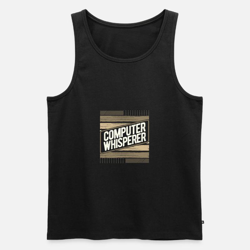 Computerflüsterer Geschenkcomputer Geschenkcomputer - Männer Premium Bio Tank Top - Schwarz