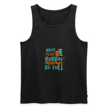 Näherin Geschenk Möge Ihre Spule immer voll sein - Männer Premium Bio Tank Top - Schwarz - Vorne - AI Model Male 178 light (178cm)