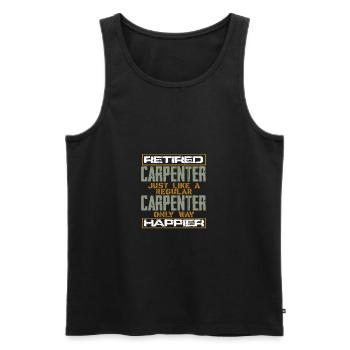 Cadeau de charpentier à la retraite comme charpentier ordinaire Mais - Débardeur bio Premium Homme - noir - Devant - Michal (187cm)