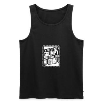 Schlammlaufgeschenke, die manchmal nicht immer mürrisch sind - Männer Premium Bio Tank Top - Schwarz - Vorne - AI Model Male 178 light (178cm)
