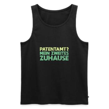 Patentamt? Mein Zweites Zuhause - Männer Premium Bio Tank Top - Schwarz - Vorne - Michal (187cm)