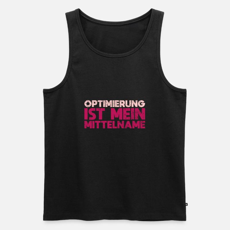 Optimierung Ist Mein Mittelname - Männer Premium Bio Tank Top - Schwarz